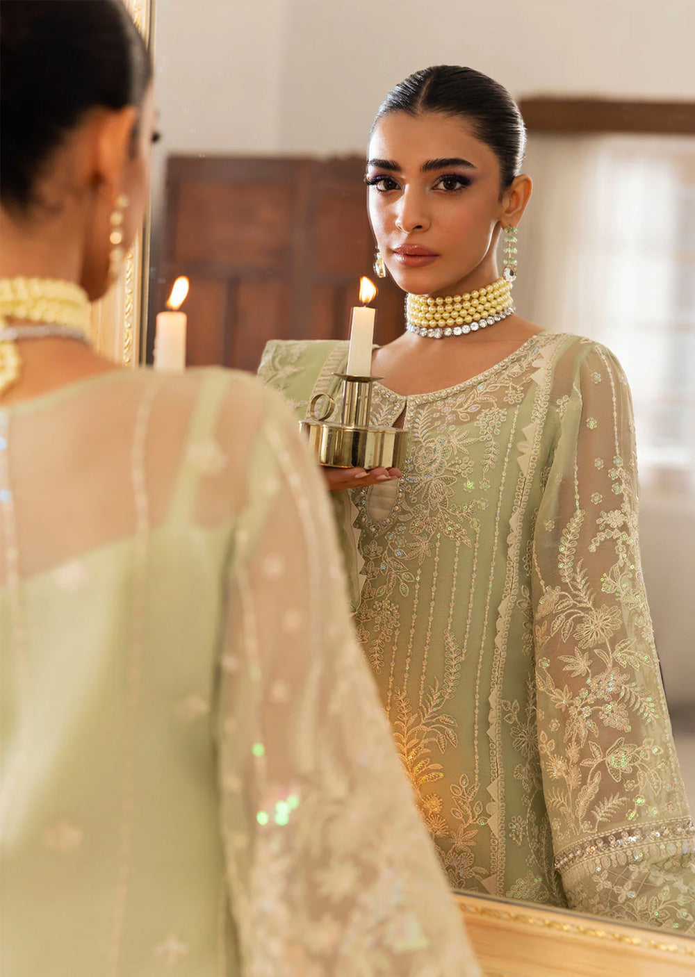 GLCT-02 - Virida - Readymade - Gulaal Reverie Embroidered Chiffon Collection 2025 - Memsaab Online