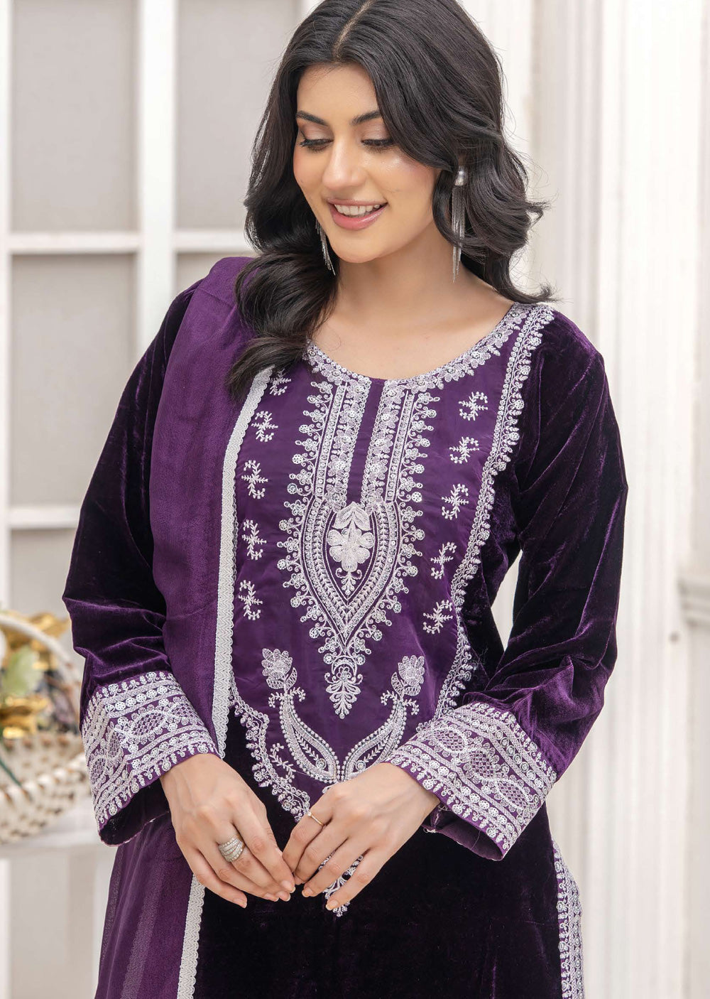RGZ7110 Readymade - Luxury winter Velvet Suit 2025 - Memsaab Online