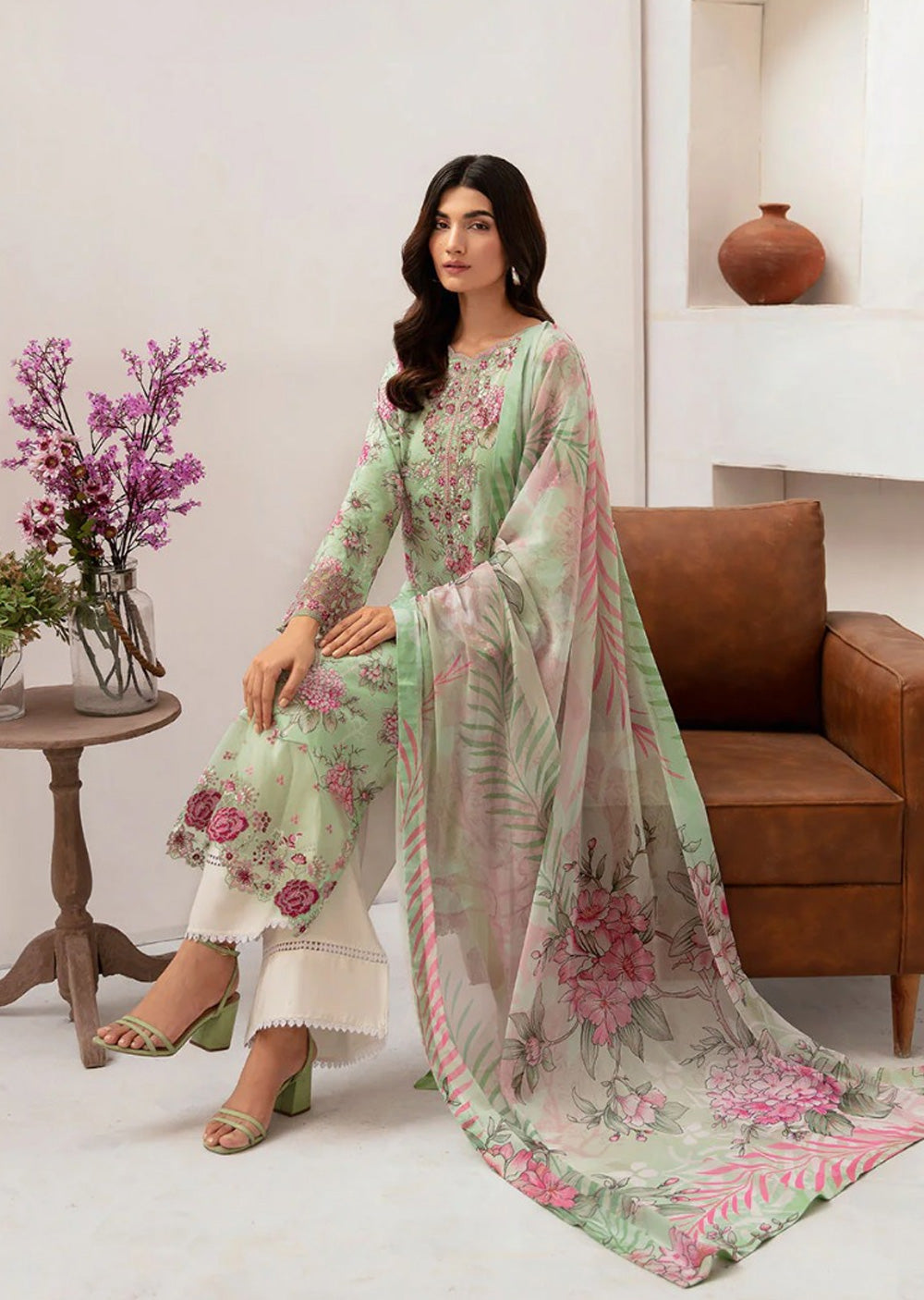 N-702 - Unstitched - Rangrez by Ramsha Luxury Lawn Vol 07 - Memsaab Online