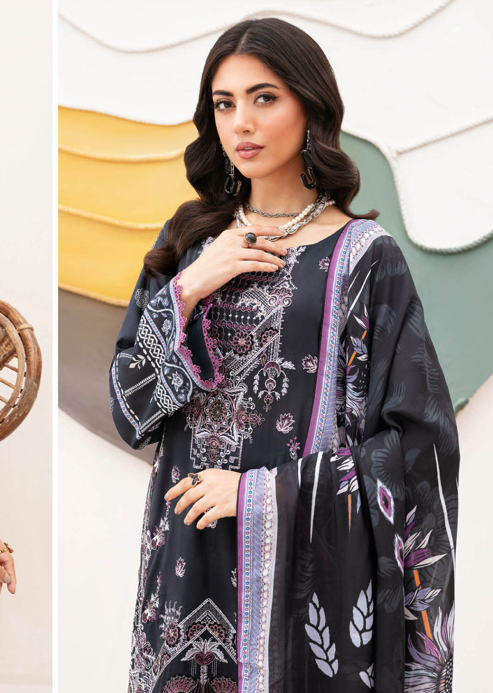 Z-1102-R - Readymade - Ramsha Mashaal Luxury Lawn Vol 11 - Memsaab Online