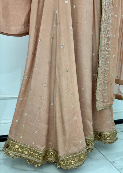 SRB1223 - Zarina - Peach - Sehrish.B Designer - Memsaab Online