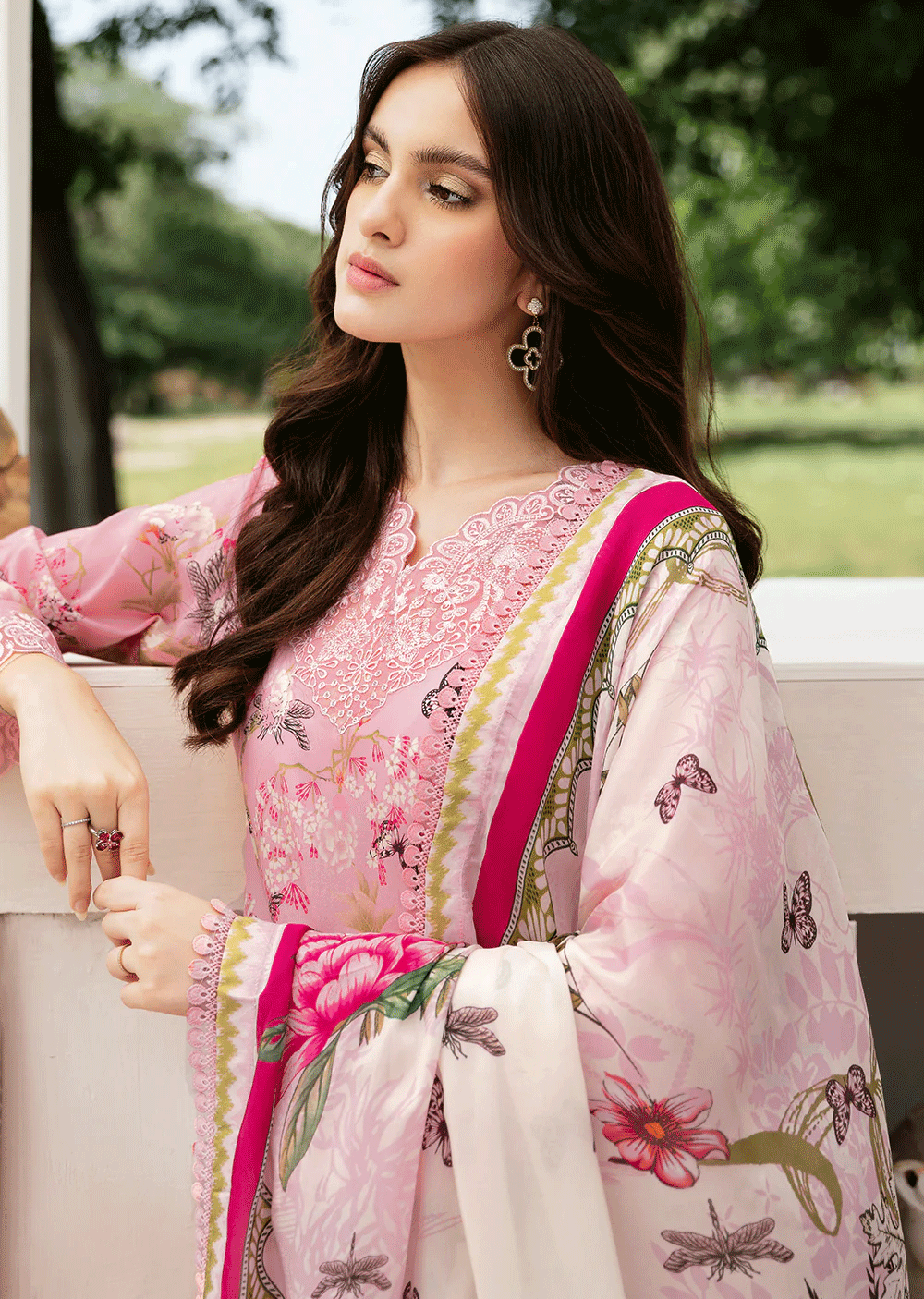 N-502 - Unstitched - Ramsha Rangrez Lawn Collection Vol 5 2024 - Memsaab Online