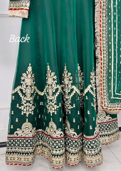 SRB1222 - Noor Bano - Green- Sehrish.B Designer - Memsaab Online