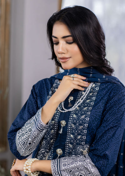 MDM-70 - Readymade - Embroidered Cotton Suit - Memsaab Online