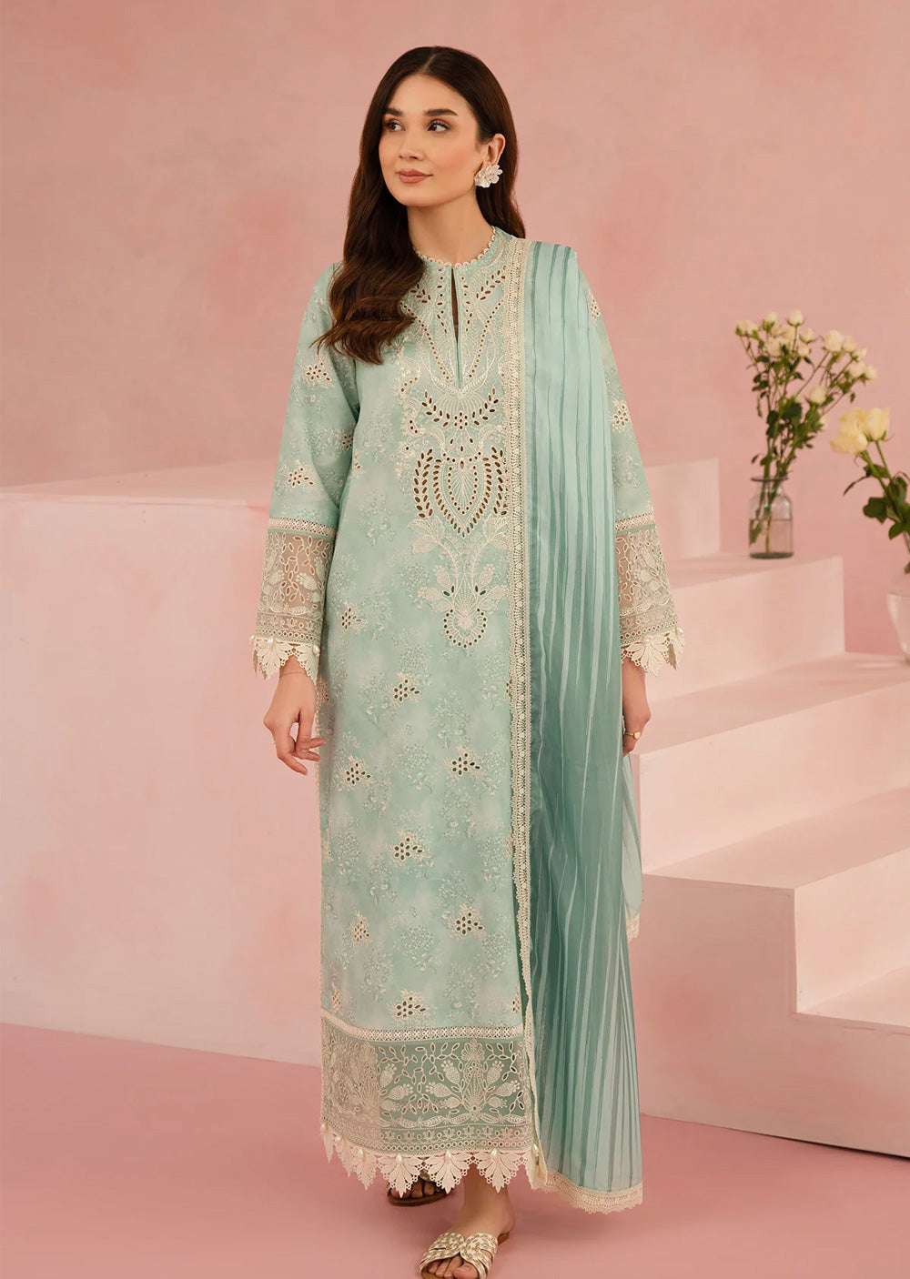 AVCT-02- Unstitched - Floral Charm Collection by Afrozeh 2024 - Memsaab Online