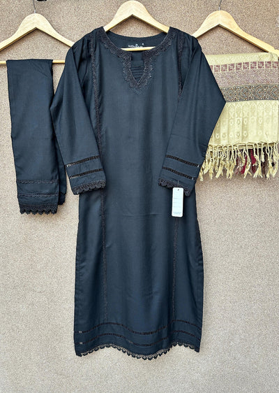 HK301 - Black - Readymade Dhanak Outfit 2025 - Memsaab Online