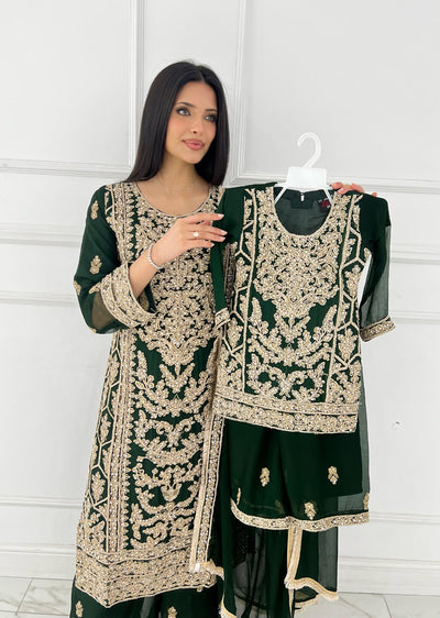 Shaz1844 - Readymade - Chiffon - Mummy n Me Outfit - Memsaab Online