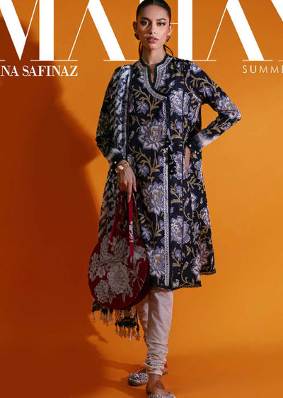 MZN-30-A - Unstitched - Mahay Summer Collection by Sana Safinaz 2023 - Memsaab Online