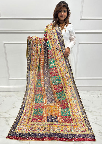 SRB3115 Silk Wedding Duppatta by Sehrish B - Memsaab Online
