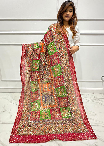 SRB3109 Silk Wedding Duppatta by Sehrish B - Memsaab Online