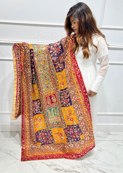 SRB3113 Silk Wedding Duppatta by Sehrish B - Memsaab Online