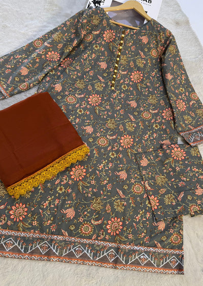 HER-505 - Heeras Readymade Lawn Suit - Memsaab Online