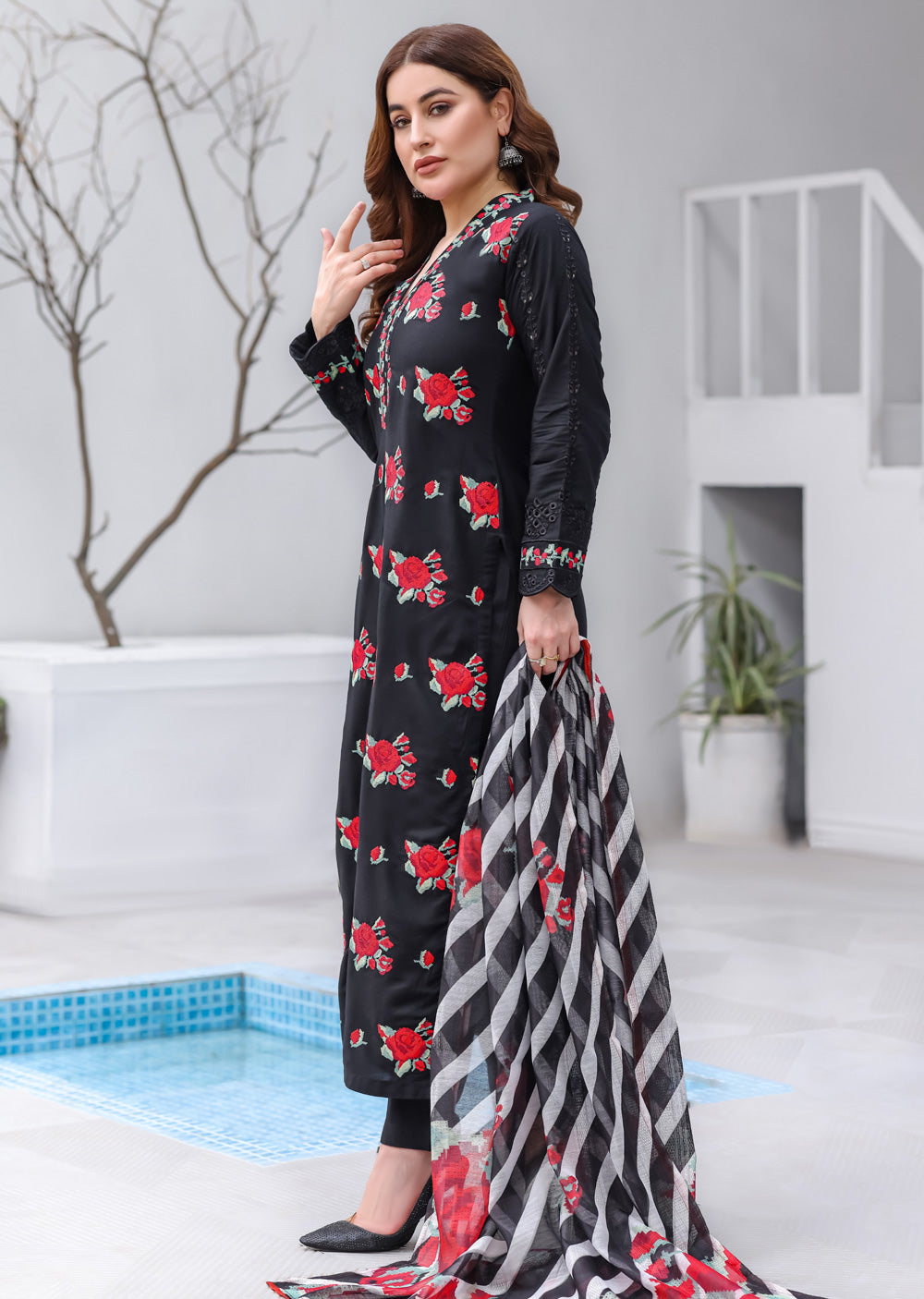 HK334 - Readymade linen Outfit 2025 - Memsaab Online