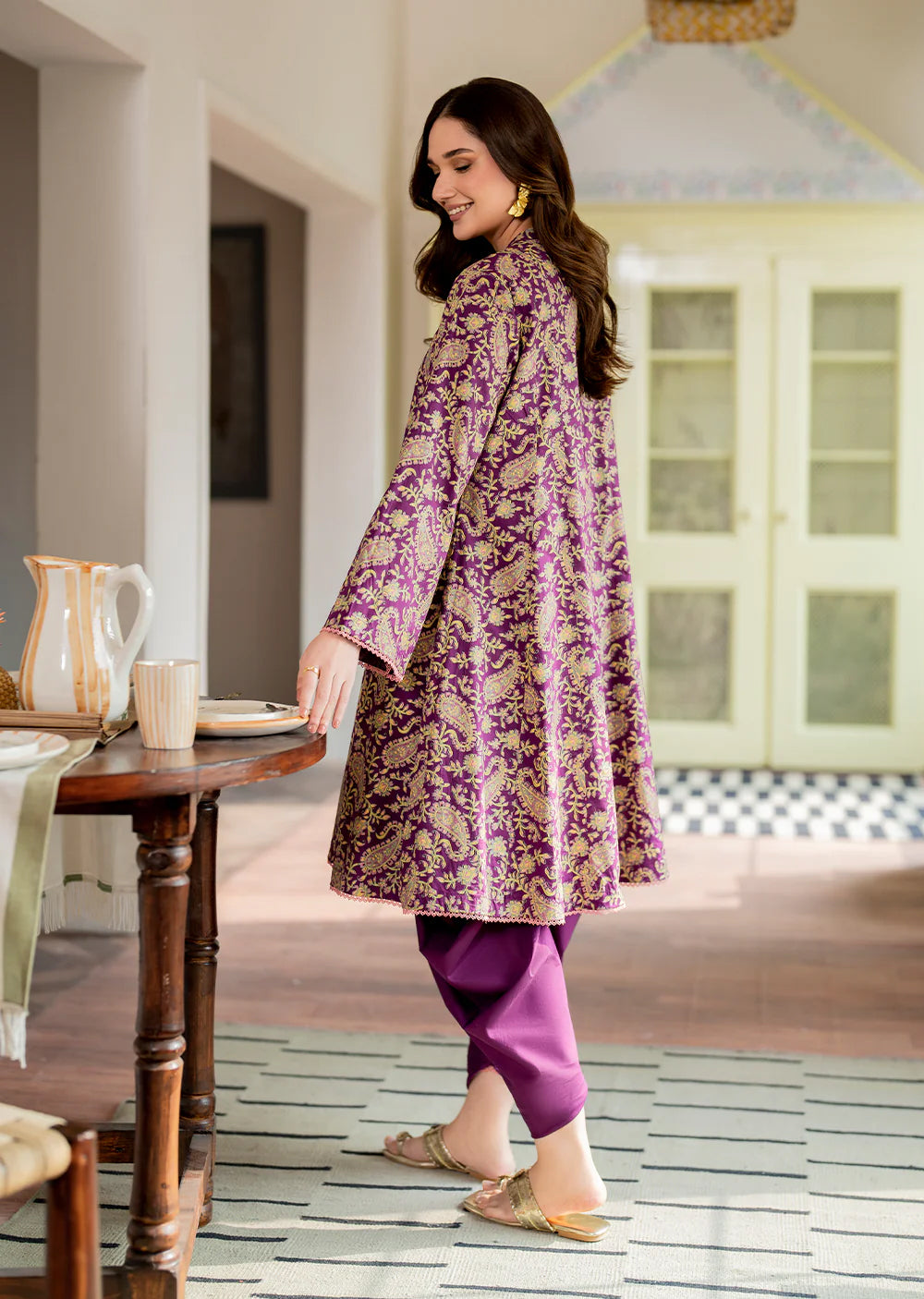 ELARA- Readymade 3 Piece Cotton Suit - Memsaab Online