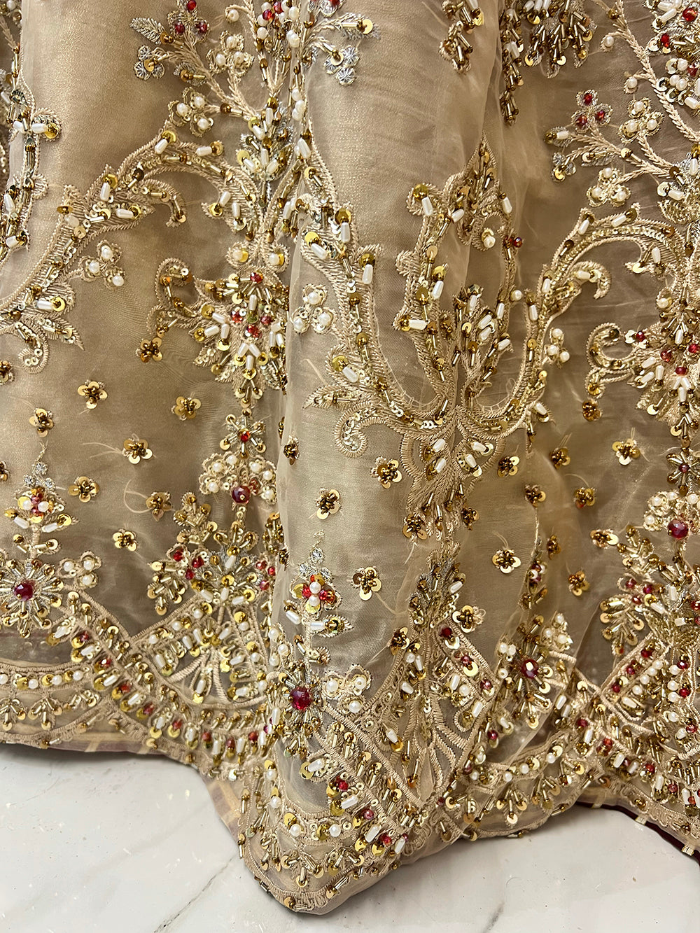 SRB3240 - Gold - Sehrish B Maxi Dress - Memsaab Online