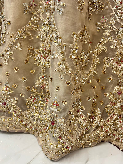 SRB3240 - Gold - Sehrish B Maxi Dress - Memsaab Online