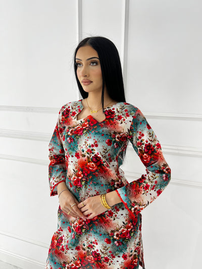 BUT-111 - Multi Color - S.Prints Printed Lawn Co-ords - Memsaab Online