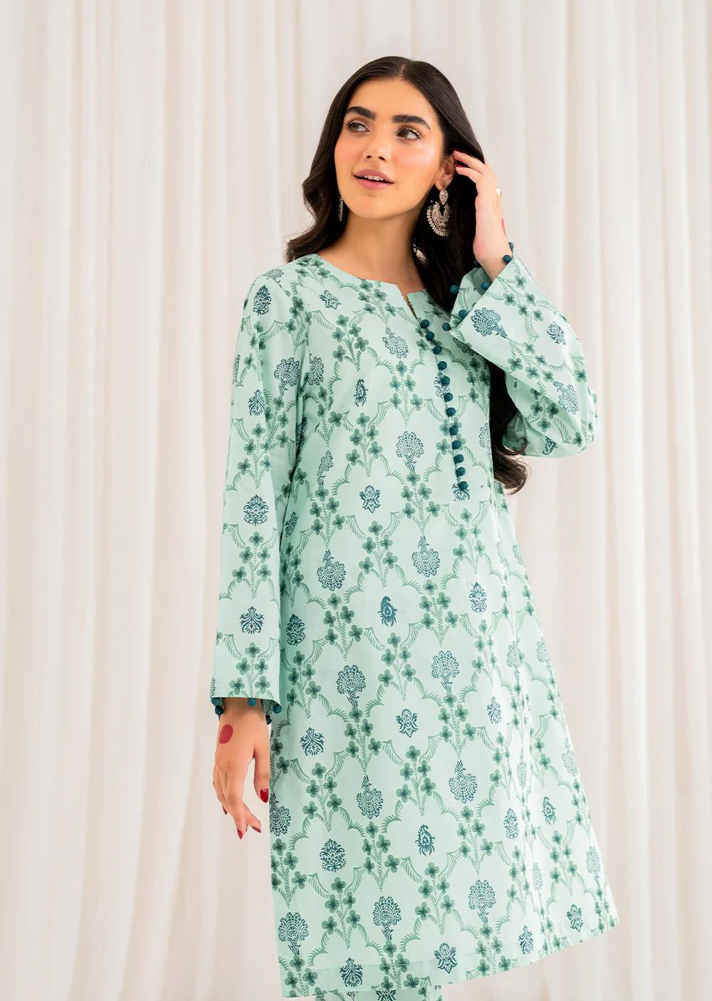 INDRA- Readymade 3 Piece Cotton Suit - Memsaab Online