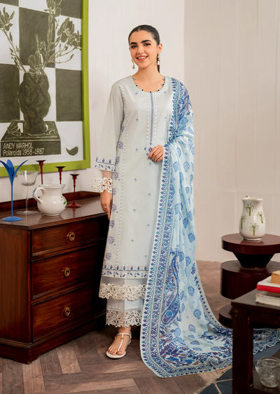 CELINE- Readymade 3 Piece Cotton Suit - Memsaab Online