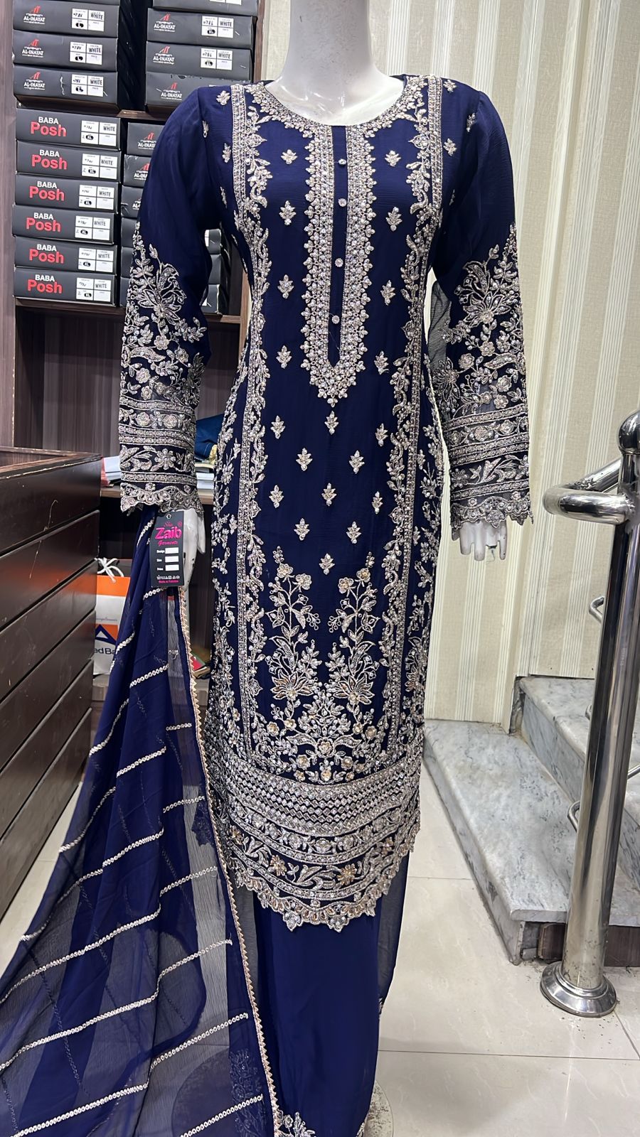 Shaz1903 - Readymade Chiffon Suit - Memsaab Online