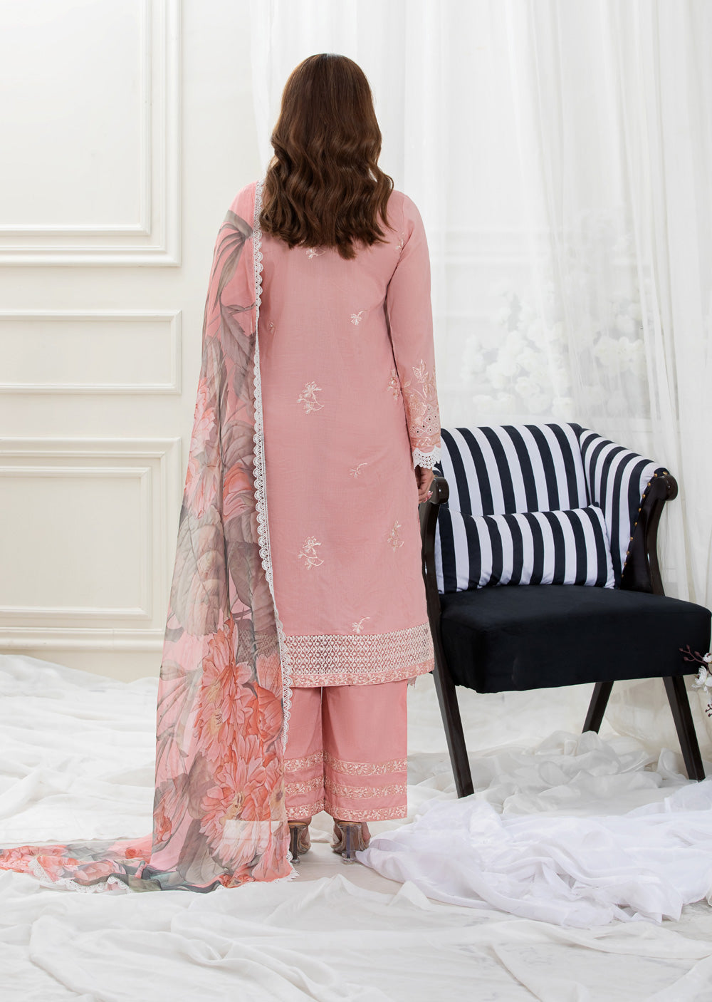 HSS-191 - Readymade - Motif Royalty Embroidered suit by Heeras - Memsaab Online