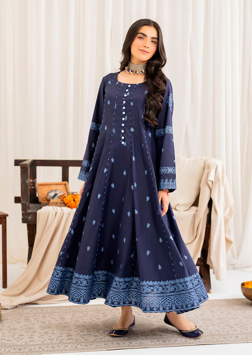 ANIKA- Readymade 3 Piece Cotton Suit - Memsaab Online