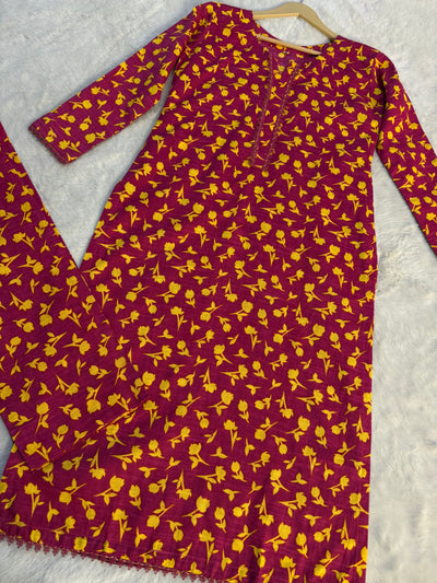 SLMN-11 Readymade Khaddar Co-ord - Memsaab Online