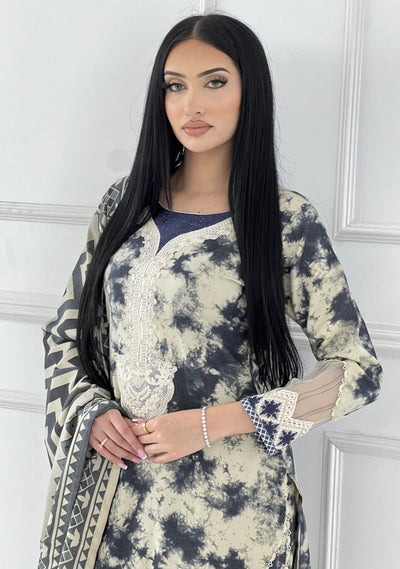 MDNA-26 - Readymade Embroidered Dhanak Outfit - Memsaab Online