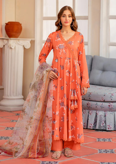 Anush - Readymade 3 Piece Garnet Suit - Memsaab Online