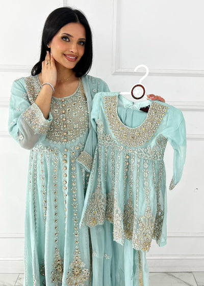 SHAZ1778 - Readymade - Chiffon - Mummy n Me Outfit - Memsaab Online