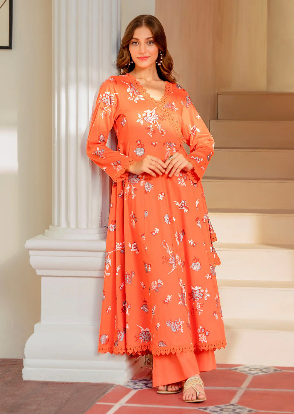 Anush - Readymade 3 Piece Garnet Suit - Memsaab Online