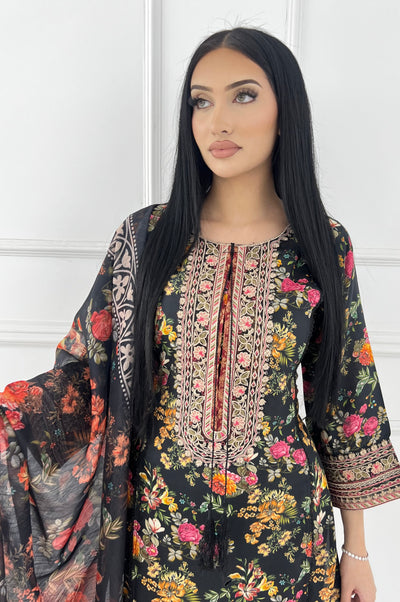 BPH-203 - Readymade Black Viscose Suit - Memsaab Online