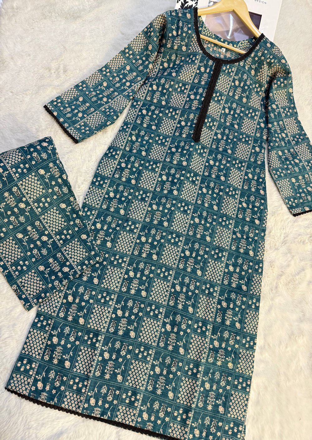 SLMN-23 Readymade Khaddar Co-ord - Memsaab Online