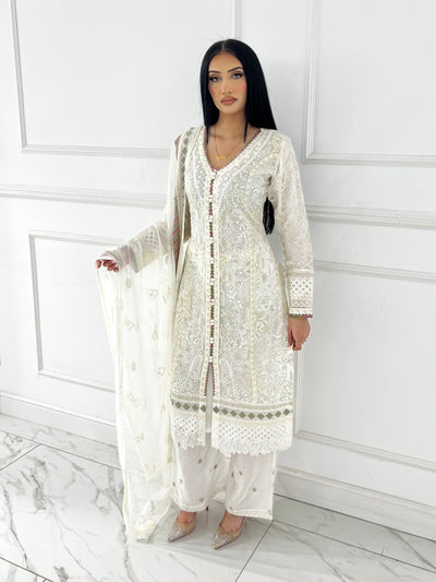 PS1788 Readymade Mint Chiffon Suit - Memsaab Online