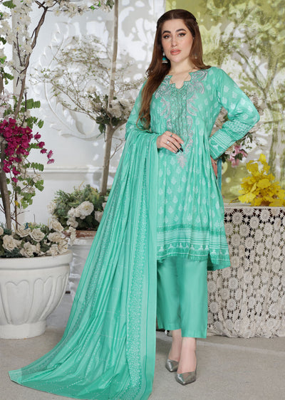 AMT470010 - Readymade Lawn Suit - Memsaab Online