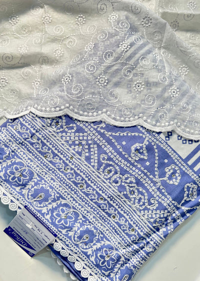D387 Lilac Unstitched Cotton Suit - Memsaab Online