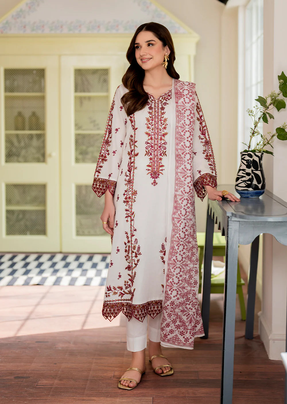 Sharjeena- Readymade 3 Piece Cotton Suit - Memsaab Online