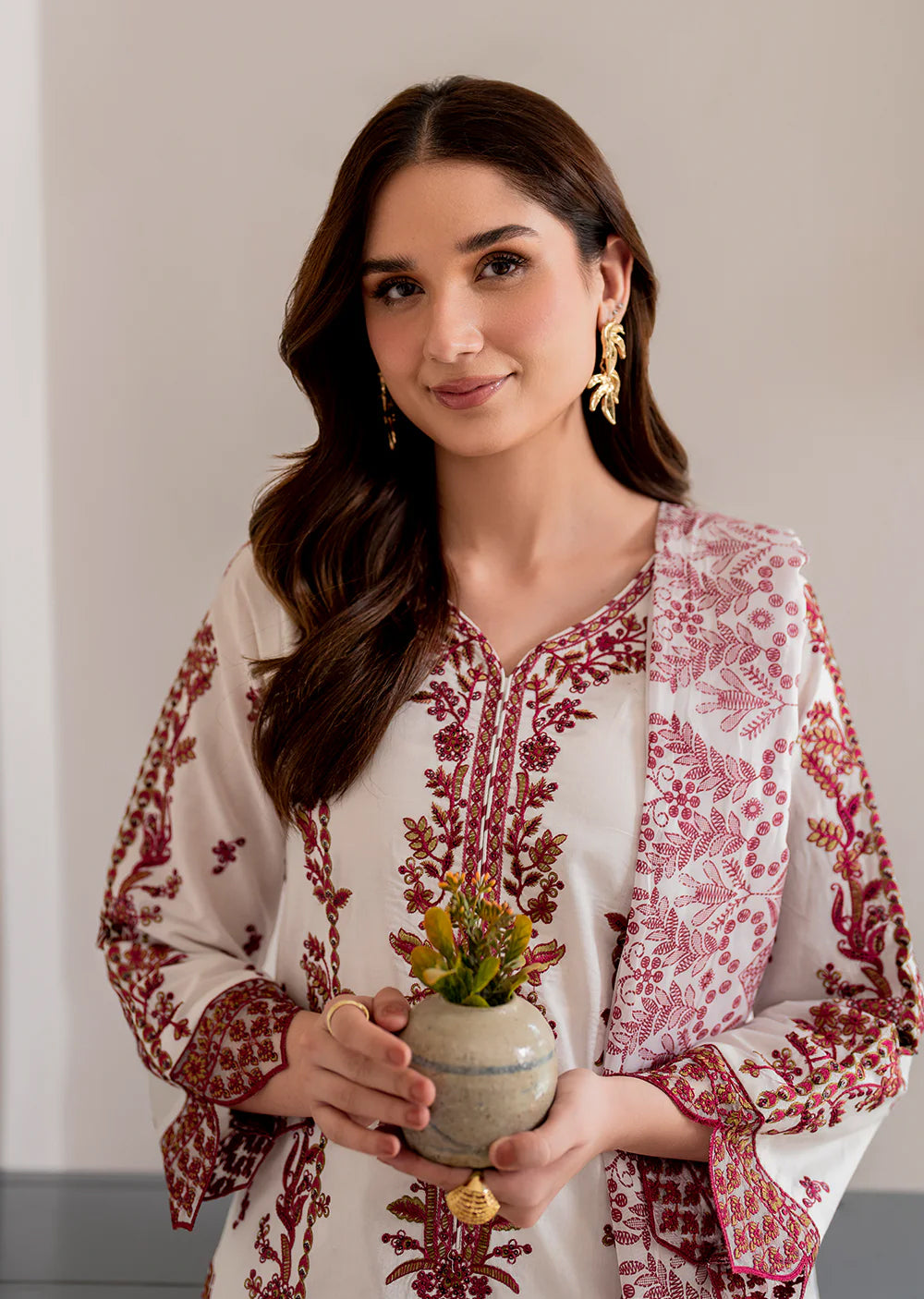 Sharjeena- Readymade 3 Piece Cotton Suit - Memsaab Online