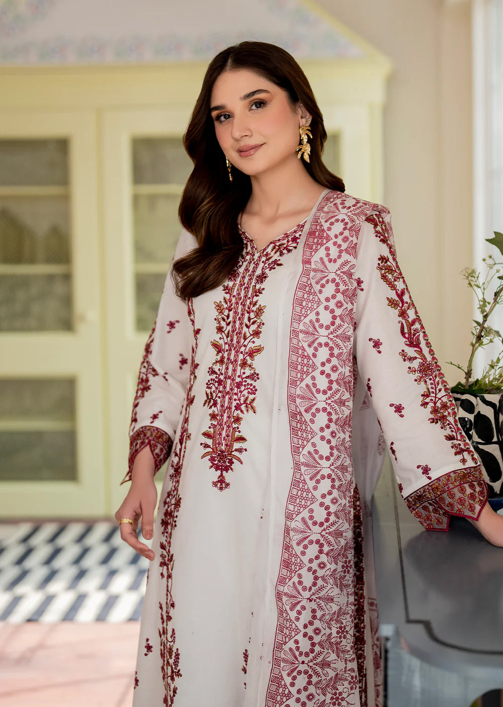 Sharjeena- Readymade 3 Piece Cotton Suit - Memsaab Online