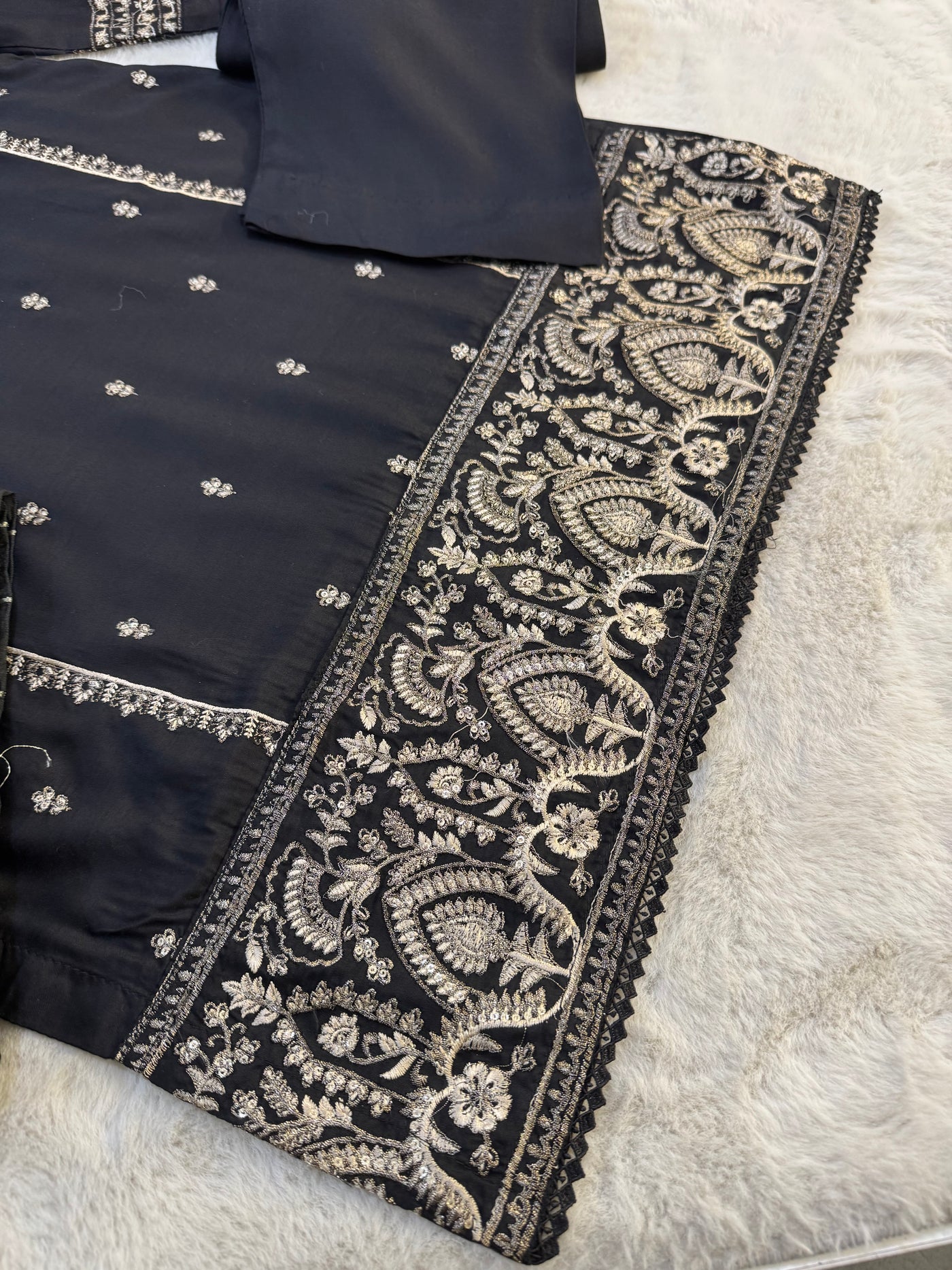 HK133 - Black - Readymade Linen Outfit