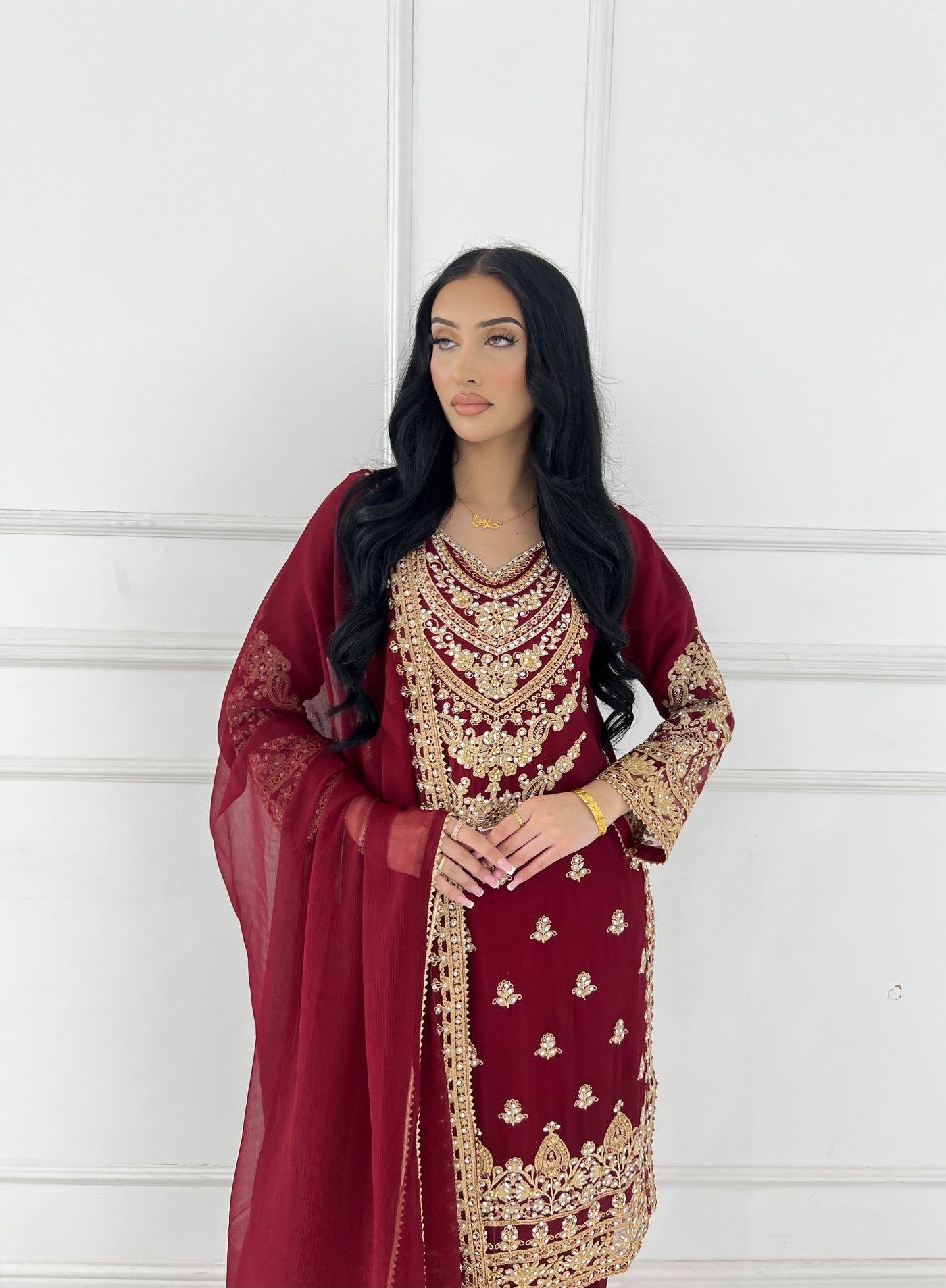 Shaz1901 - Readymade Chiffon Suit - Memsaab Online