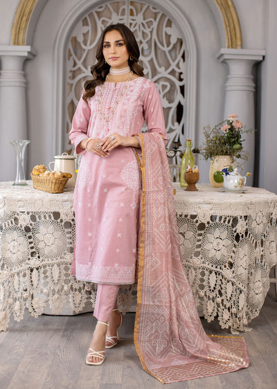 MDM-75 - Readymade - Embroidered Cotton Suit - Memsaab Online