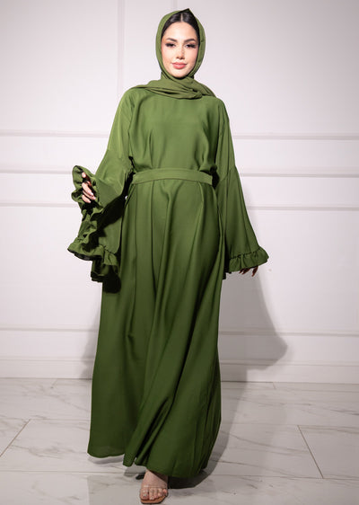 DSL-206 Zanti - Green Abaya - Memsaab Online