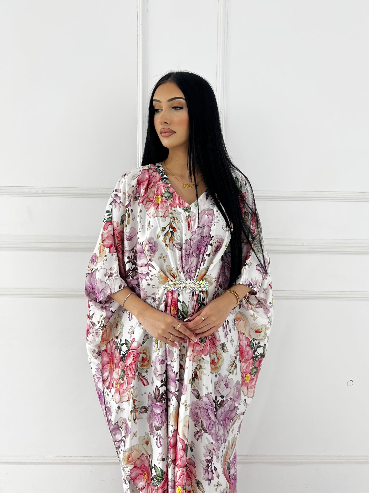 RBY-125-Readymade - Silk Kaftan 2025 - Memsaab Online