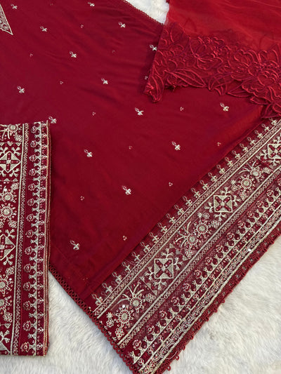 ATR-1167- Readymade Sehrish B Lux Cotton - Memsaab Online