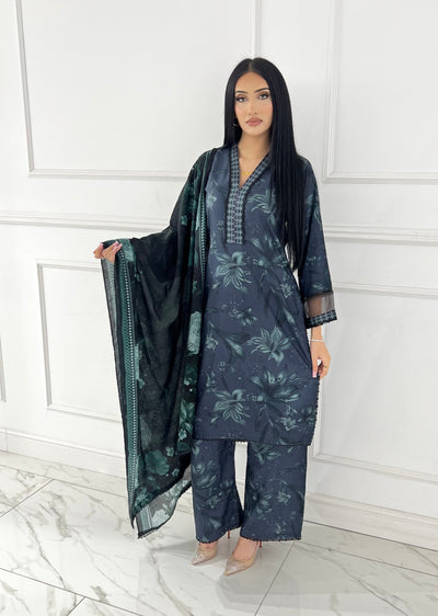BUT-132- Readymade linen Printed suit 2025 - Memsaab Online