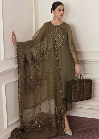 BQU-D295 - Readymade - Baroque Chantelle Chiffon Suit 2024 - Memsaab Online