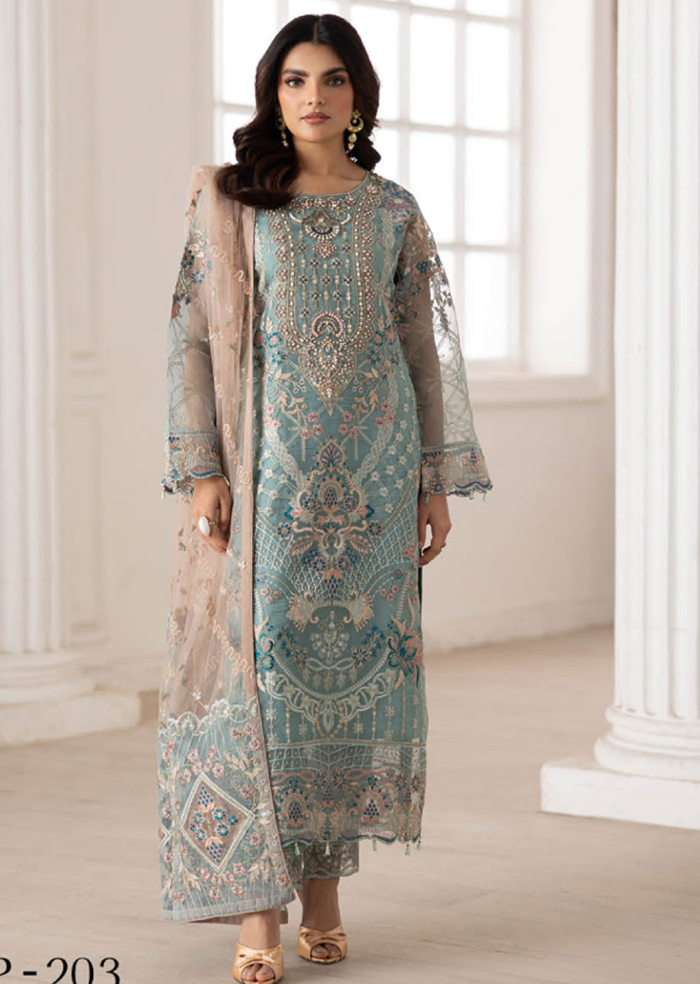 P-203 - Unstitched - Dastoor by Ramsha Luxury Lawn Vol 2 - Memsaab Online