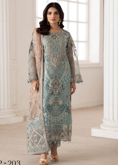 P-203 - Unstitched - Dastoor by Ramsha Luxury Lawn Vol 2 - Memsaab Online