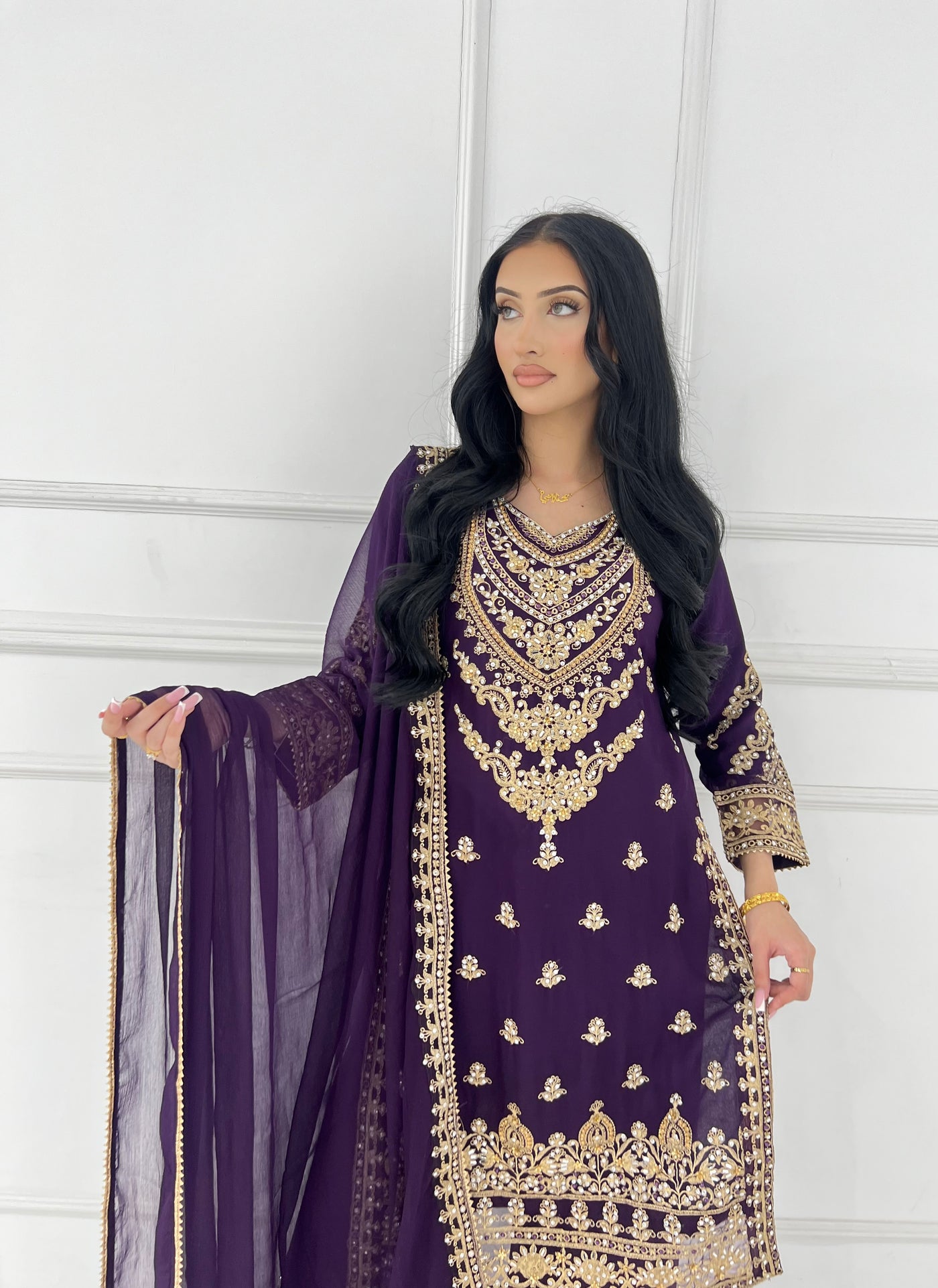 Shaz1901 - Readymade Chiffon Suit - Memsaab Online